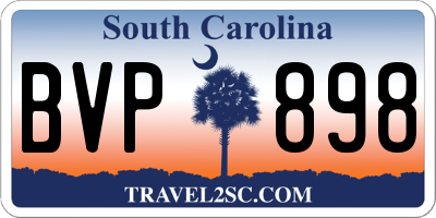 SC license plate BVP898