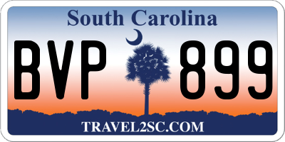 SC license plate BVP899