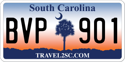 SC license plate BVP901