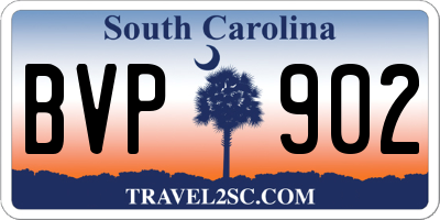SC license plate BVP902