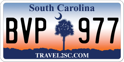 SC license plate BVP977