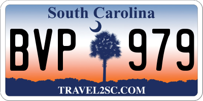 SC license plate BVP979