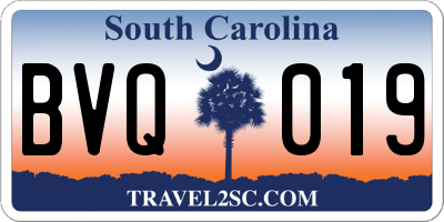 SC license plate BVQ019
