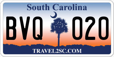SC license plate BVQ020