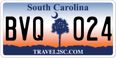 SC license plate BVQ024
