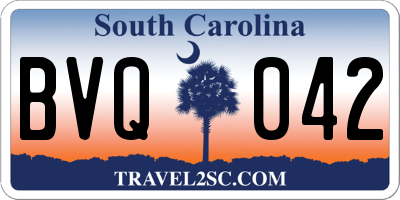 SC license plate BVQ042