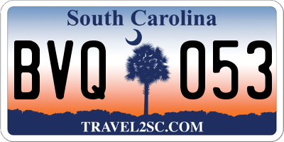 SC license plate BVQ053