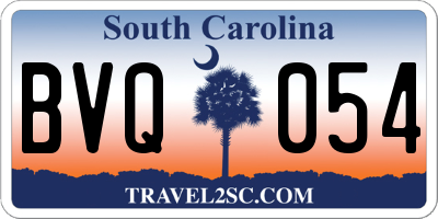 SC license plate BVQ054