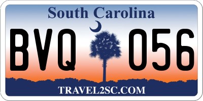 SC license plate BVQ056