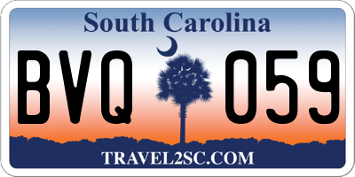 SC license plate BVQ059