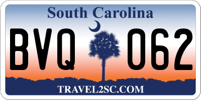 SC license plate BVQ062