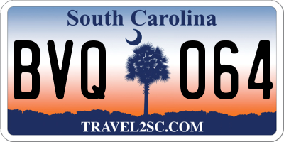 SC license plate BVQ064