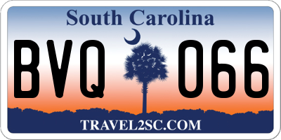 SC license plate BVQ066