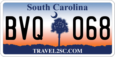 SC license plate BVQ068