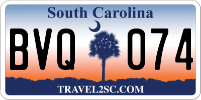 SC license plate BVQ074