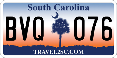 SC license plate BVQ076