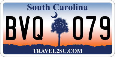 SC license plate BVQ079