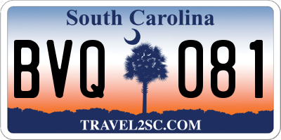 SC license plate BVQ081