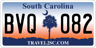 SC license plate BVQ082