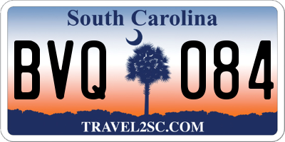 SC license plate BVQ084