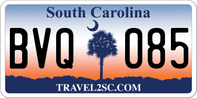 SC license plate BVQ085
