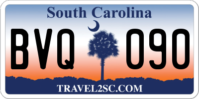 SC license plate BVQ090