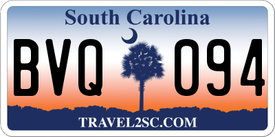 SC license plate BVQ094