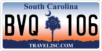 SC license plate BVQ106