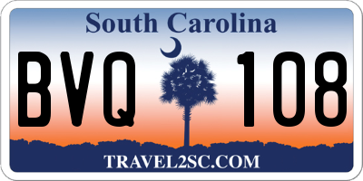 SC license plate BVQ108