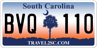 SC license plate BVQ110