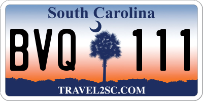 SC license plate BVQ111