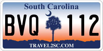 SC license plate BVQ112