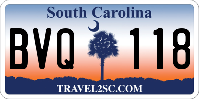 SC license plate BVQ118