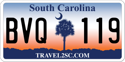 SC license plate BVQ119