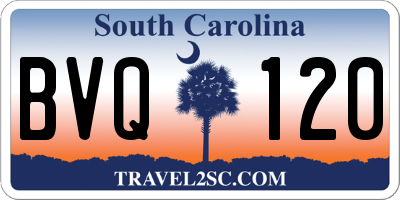 SC license plate BVQ120