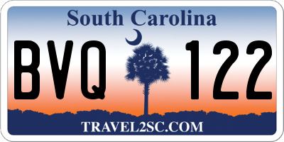SC license plate BVQ122
