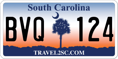 SC license plate BVQ124