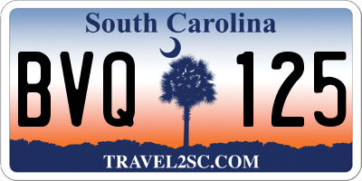 SC license plate BVQ125
