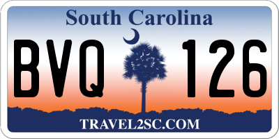 SC license plate BVQ126