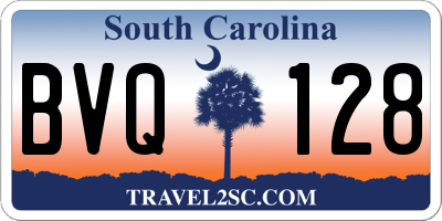 SC license plate BVQ128
