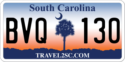 SC license plate BVQ130
