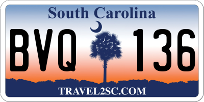 SC license plate BVQ136