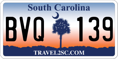 SC license plate BVQ139