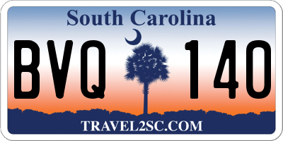 SC license plate BVQ140