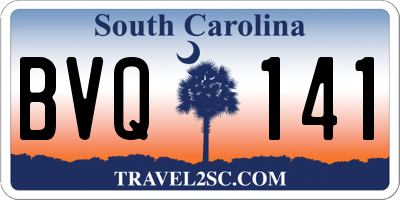 SC license plate BVQ141