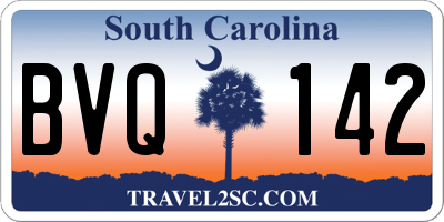 SC license plate BVQ142