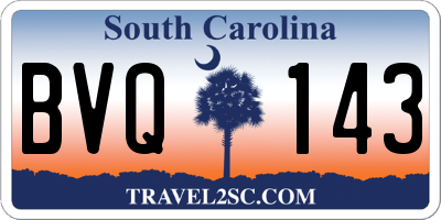 SC license plate BVQ143