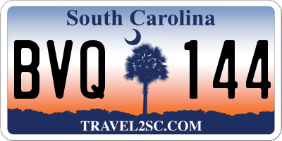 SC license plate BVQ144