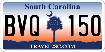 SC license plate BVQ150