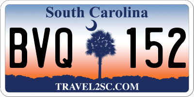 SC license plate BVQ152